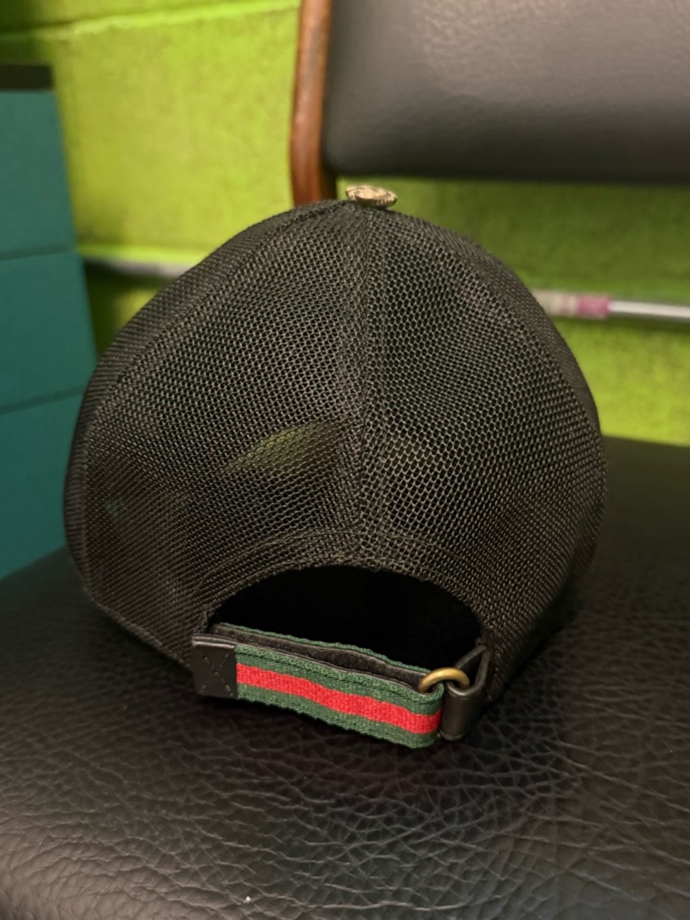 Gucci Black/Tan GG Monogram Interior Cap - Picture 2 of 3